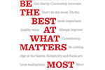Micro Book Summary | Be The Best At What Matters Most